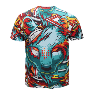 T-shirt imprimé 3D pour homme, style streetwear décontracté, col rond, manches courtes, impression intégrale 3D par sublimation - Product Image 2