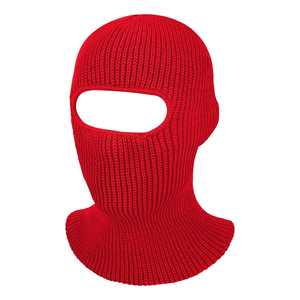 Cagoule tricotée rouge personnalisée 2026 – Masque facial chaud d'hiver style punk en acrylique, unisexe pour adulte - Product Image 1