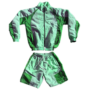 Conjunto Deportivo Unisex con Bloques de Color, Chaqueta con Cremallera de Manga Larga, Pantalones Cortos Deportivos, Ligero, Transpirable, Corte Regular, para Verano - Product Image 5