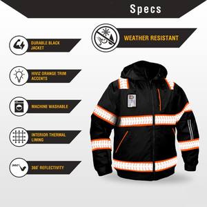 Chaqueta de Seguridad de Alta Visibilidad y Resistencia con Cinta Reflectante de Doble Costura, Múltiples Bolsillos para Herramientas, Profesional e Industrial - Product Image 5