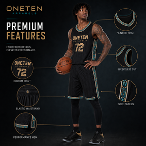 Ensemble de maillot de basket-ball pour homme, débardeur sans manches et short noir uni, respirant, anti-transpiration, polyester, taille élastique, athlétique - Product Image 5