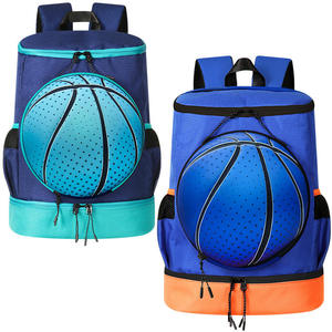 Wholesale Multi-Functional Soft <b>Foldable</b> Large Capacity Football Basketball <b>Backpack</b> Zipper Closure Sports Training Equipment - Product Image 1