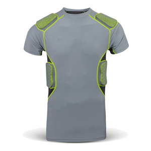 High Quality Compression Breathable Short Sleeve <b>Padded</b> Base Layer Athletic Training Goalkeeper <b>Padded</b> Jersey - Product Image 3