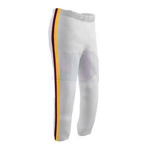 Camiseta de béisbol blanca con rayas amarillas y naranjas y pantalones a juego para entrenamiento, uniforme deportivo transpirable - Product Image 5
