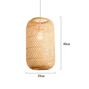 Modern Bamboo Pendant <b>Light</b> with Lightweight Woven Structure for Residential and Commercial Ceiling Lighting - Product Image 2
