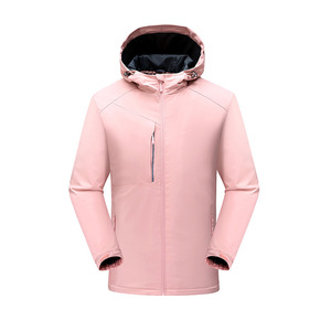 Men's <b>Winter</b> <b>Waterproof</b> Windproof Softshell <b>Jacket</b> with Zipper Front Logo Stand Collar for Trekking Hiking - Product Image 2