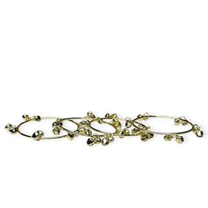 Trending Viral Gold Tone Kashimiri Ghungroo Jhumki Charm Pearl Wedding Traditional Jingle Style Bangles <b>Stack</b> Wholesale Price - Product Image 3