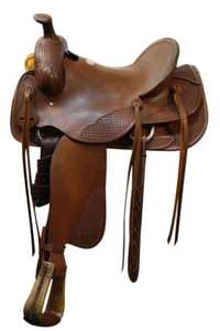 Silla de Montar para Caballo de Cuero Genuino con Diseño Duradero y Herrajes Metálicos, Resistente al Agua, Silla de Montar Resistente para Equitación - Product Image 3