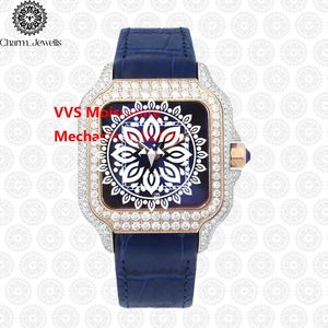 Charm Jewells Montre de luxe pour femme, boîtier en acier inoxydable or rose, bracelet en silicone, mouvement à quartz analogique, cristal saphir - Product Image 1