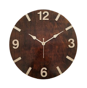 Horloge murale rectangulaire rustique en bois, analogique silencieuse à quartz, avec aiguilles noires, nouvelle haute qualité - Product Image 5