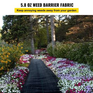 Telo Pacciamante Resistente per Giardino 5.8 OZ, 1.2m x 30.5m, Rete per Giardino, Copertura per Terreno Paesaggistico per il Controllo delle Erbacce, Tessuto G - Product Image 2