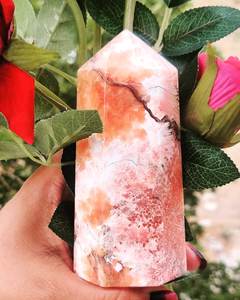 Obelisco de Scolecita Rosa Natural Chakralume, Cristal Pulido, Piedra Curativa, Reiki, Meditación, Energía, Decoración Feng Shui, Venta al por Mayor - Product Image 3