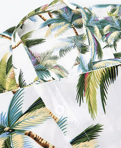 Chemise hawaïenne verte à manches courtes pour homme, col boutonné, séchage rapide, design imprimé personnalisé, vêtements de plage - Product Image 4