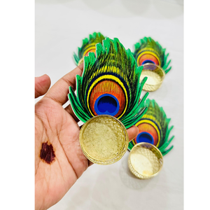 Diya en métal artisanal à motif paon, vente en gros |   Porte-bougie décoratif pour table |   Faveurs de fête pour les festivals indiens - Product Image 4