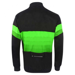 <b>Men</b> Softshell Cycling <b>Jacket</b> Thermal Fleece Windproof <b>Reflective</b> Long Sleeve Bike Bicycle Coat Fluorescent Green Black OEM - Product Image 6