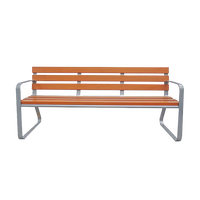 Vente directe usine : Banc moderne en métal et bois massif, design coloré, durable, pour usage extérieur, commande en gros