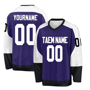 Lightweight Low MOQ Customized Unisex OEM Sublimated Breathable Printed 100% Polyester Quick Dry Ice Hockey Jerseys Custom Logo - Product Image 2