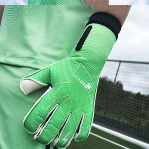 High Quality Custom Made <b>Soccer</b> Goalkeeper Gloves Professional BackHand Silicon Printing Front Palm Contact Letax Negative Cut - Product Image 3