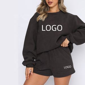 Conjunto de Pantalones Cortos y Sudadera para Mujer, Hecho a Medida, 100% Algodón, Venta al Por Mayor 2026, Conjunto Deportivo de Dos Piezas - Product Image 2