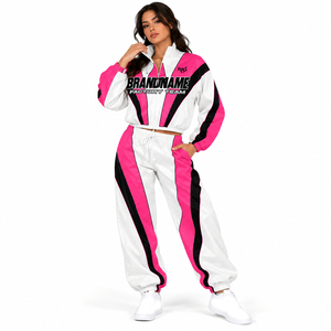 <b>Women's</b> Eco-friendly Anti-UV Lightweight Reflective <b>Windbreaker</b> Pants 2-Piece Crinkle Nylon Custom Breathable Track Suit <b>Jackets</b> - Product Image 1
