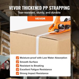 Kit di reggicalze per fascia in PP di lunghezza 100 di 328 ft, strumento di tenuta in metallo, strumento di tensionatura per Pallet 100% imballaggio per sigillatura in metallo - Product Image 4