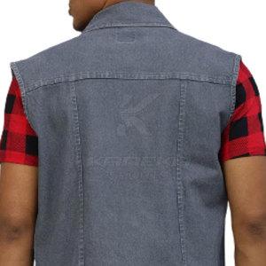 Chaleco Vaquero para Hombre, Ropa de Invierno, Sin Mangas, Casual, Transpirable, 100% Algodón, Alta Calidad - Product Image 5
