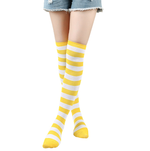 Women's Autumn Winter Christmas Halloween Knee-<b>High</b> Striped Cosplay <b>Socks</b> Breathable <b>Knitted</b> Long <b>Thigh</b> Coverage for Parties - Product Image 2