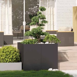 Grand bac à plantes carré durable en acier laminé à froid noir - Pots et jardinières - Product Image 3