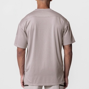 Camiseta Deportiva Personalizada OEM de Nailon y Spandex con Dobladillo Dividido, Ajuste Holgado y Oversize para Gimnasio y Entrenamiento, para Hombre, Nofyan Ind - Product Image 3