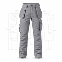 Pantalon de travail cargo, sécurité industrielle, respirant, polyester, haute visibilité, uniforme de travail, unisexe