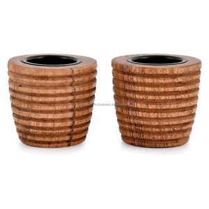 Wholesale Luxury Custom Handmade Wood <b>Candlestick</b> Pillar for Home Christmas Decorative <b>Wooden</b> Candle Holder - Product Image 2