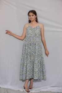 Robe indienne élégante en coton faite à la main, robe de soirée à la mode pour femme, tenue d'été pour mariée, cadeau personnalisé, robe en solde - Product Image 5