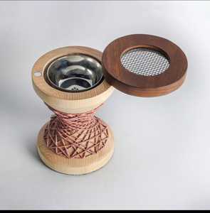Elegant Hand-Made Wooden Incense <b>Burner</b> With Bamboo Base And Rose Gold Mesh Design Aromatic Diffuser All-Season Use - Product Image 6