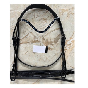 อุปกรณ์ม้าบุนวมประดับพลอยเทียมแบบพกพาทนทานอุปกรณ์ม้าบังเหียนอังกฤษคุณภาพระดับพรีเมี่ยม - Product Image 1