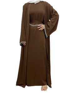 Eid Abaya Dubaï mariée robe de bal modeste femmes musulmanes arabe Sequin écologique respirant lait soie Maxi soirée islamique - Product Image 4