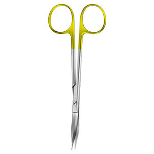 Ciseaux dentaires en acier allemand de 13 cm, demi-or, avec lame courbée lisse et pointe acérée pour usage industriel et DIY, certifiés CE par Grip Surgical - Product Image 4