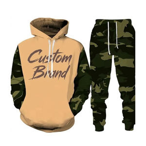 Ensemble de survêtement pour homme, 2 pièces, sweat-shirt et pantalon de survêtement, tenue décontractée pour le jogging, service OEM - Product Image 1