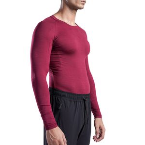Custom Mens Long Sleeve Compression Shirt Quick Dry Breathable Fitness Gym Workout Athletic Base Layer Training Top OEM - Product Image 2