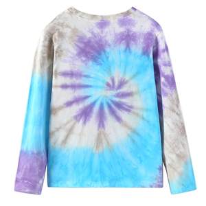 Camiseta Tie Dye de algodón 100% de alta calidad para hombre, manga larga, corte holgado, nueva moda, camiseta Tie Dye de manga larga para hombre - Product Image 2
