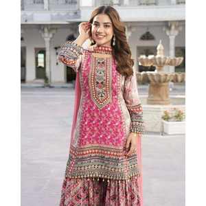 Hermosa ropa de fiesta para mujer, conjunto de traje Salwar y Dupatta, conjuntos elegantes para mujer - Product Image 2