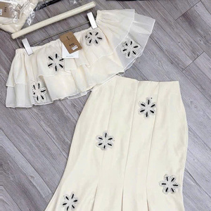 Conjunto de Ropa de Mujer de Dos Piezas, Verano, Sin Cuello, Sólido, Casual, Ajustado, Algodón Ecológico, Lavable, Cómodo, Natural y Moderno - Product Image 3