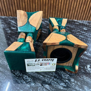 Brûleur en résine fabriqué à la main de luxe nouveau Design ensemble de brûleurs d'encens arabes en bois Bakhoor Ramadan Eid religieux de haute qualité parfait - Product Image 4