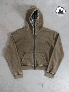 Unisex Acid Wash Heavyweight Embroidered Oversized Fleece Hoodie Winter Gym Wear Street Casual Sweatshirt Men Women Premium - Product Image 3