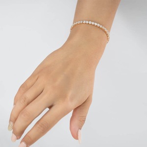 7.3CT Round Lab Grown Diamond Tennis Bracelet 9K Rose <b>Gold</b> Wholesale <b>Solid</b> <b>Gold</b> Fine Jewelry Manufacturer - Product Image 2