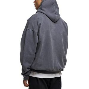 Sudadera con Capucha para Hombre, Diseño de Paneles en Contraste, Estilo Urbano Moderno, Corte Casual, Mezcla de Algodón Suave - Product Image 6