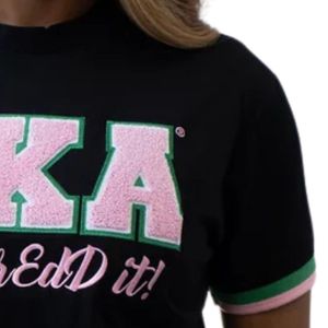 T-shirt AKA Black Doctoredd It pour femme, avec logo en chenille, en coton de qualité supérieure, décontracté, élégant, à porter au quotidien - Product Image 2