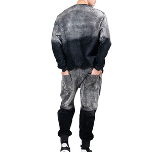 Rockstar Men's <b>Tie</b> <b>Dye</b> Tracksuit <b>Set</b> Crew Neck Full Sleeve Sweatshirt and Pants Streetwear Loose Fit Cotton Autumn Wear - Product Image 2