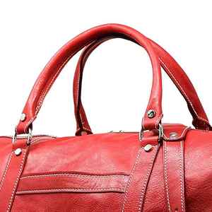 Bolsa de Viaje Deportiva Plegable de Cuero Genuino Marrón de Alta Calidad, Estilo Vintage, Impermeable, Multifuncional y Grande - Product Image 5