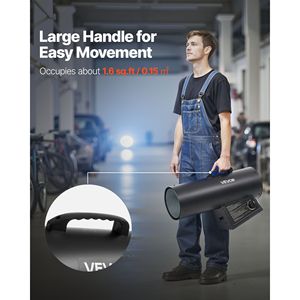 Riscaldatore a Propano Portatile da 125000 BTU con Impostazioni di Temperatura Continue e Protezione di Sicurezza per Garage/Officina - Product Image 5