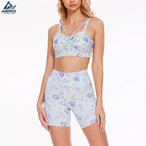 Conjunto Deportivo de Verano para Mujer, de la Mejor Calidad, con Estampado, Transpirable, de Alta Elasticidad, para Entrenamiento y Fitness - Product Image 4